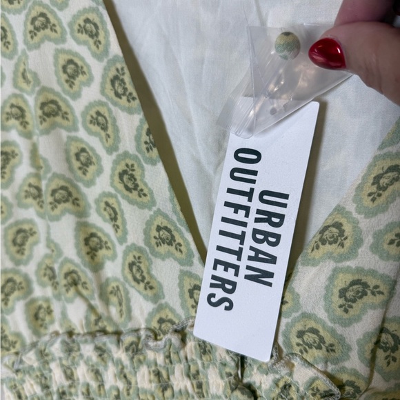 Urban Outfitters Kimchi Blue Ioni Midi Dress Yellow & Green Small - Picture 8 of 11